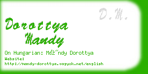 dorottya mandy business card